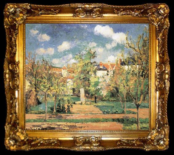 framed  Camille Pissarro Pang plans under the sun Schwarz, ta009-2